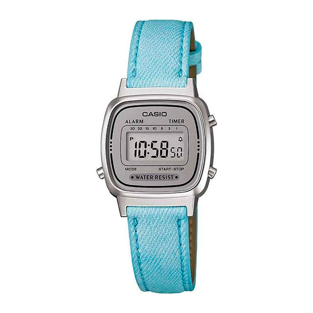 Reloj Casio Vintage LA670WL-2ADF Plateado Celeste - Dando la Hora