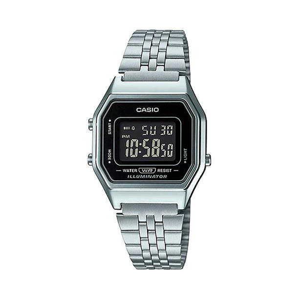 Reloj Casio Vintage LA680WA-1BDF Plateado Negro