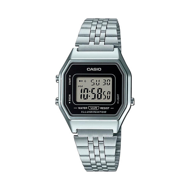 Reloj Casio Vintage LA680WA-1DF Plateado Negro