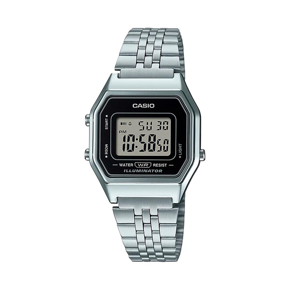 Reloj Casio Vintage LA680WA-1DF Plateado Negro