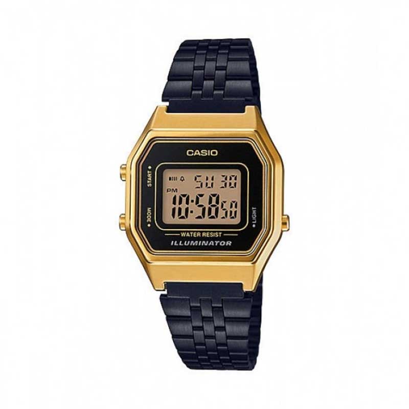 Reloj Vintage Casio LA680WEGB-1ADF Digital Metálico Dorado/Negro