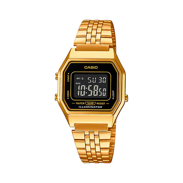 Reloj Casio Vintage LA680WGA-1BDF Negro/Dorado