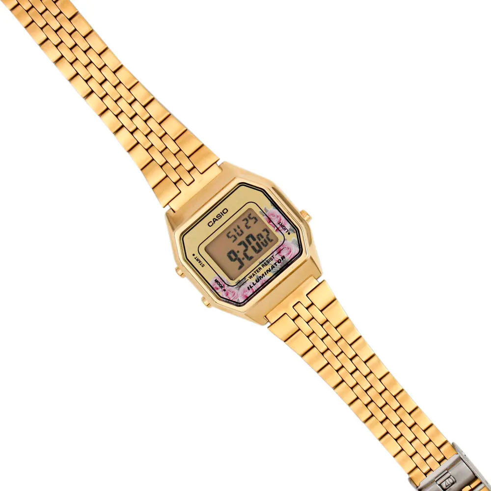 Casio LA680WGA-4C Reloj digital con alarma en tono dorado vintage para  mujer, Tono dorado., Casual