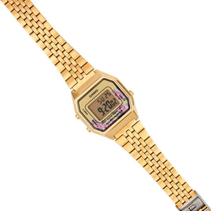 Reloj Casio Vintage LA680WGA-4CDF Dorado Flores