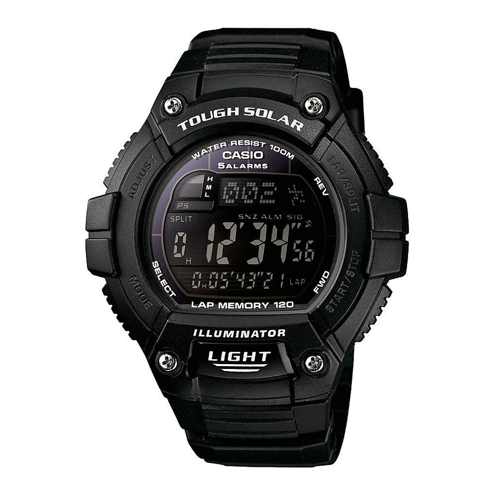 Reloj Casio Vintage Sports Lap Memory W-S220-1BVCF Tough Solar [EXCLUSIVO]