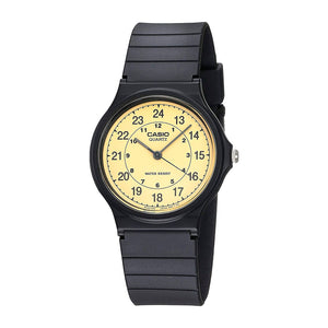 Reloj Casio Vintage MQ-24-9B Amarillo 24 y 12 hrs  - Dando la Hora