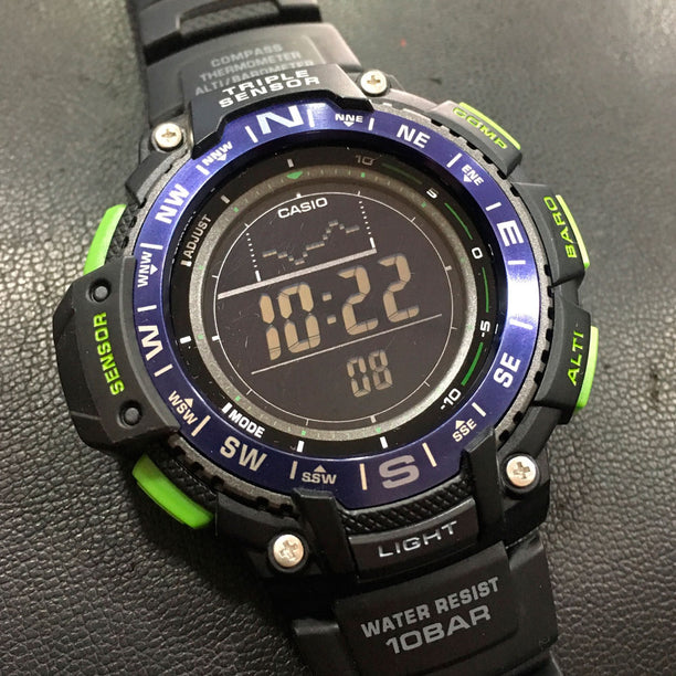 Reloj Casio Vintage Triple Sensor SGW-1000-2BCF - Dando la Hora
