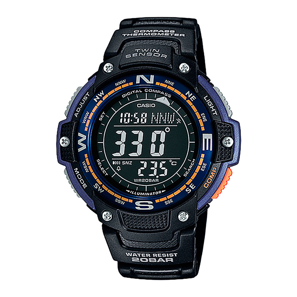 Reloj Casio Vintage Twin Sensor SGW-100-2BCF Negro - Dando la Hora