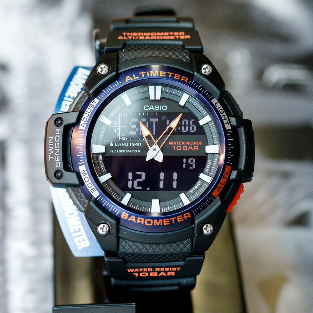 Reloj Casio Vintage Twin Sensor SGW-450H-2BCF Negro - Dando la Hora