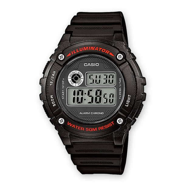 Reloj Casio Vintage W-216H-1AVDF Alarm Chrono Negro  - Dando la Hora