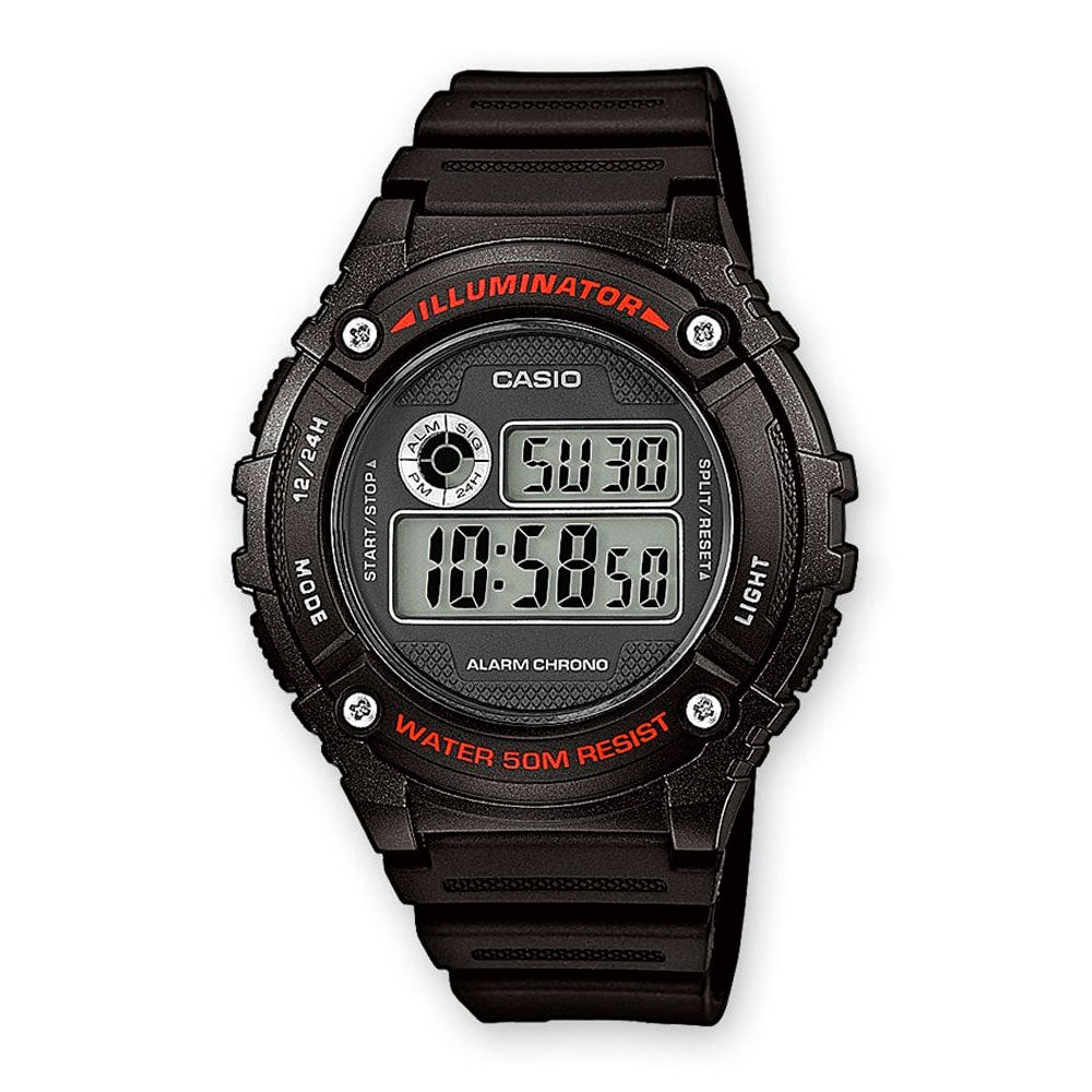 Reloj Casio Vintage W-216H-1AVDF Alarm Chrono Negro  - Dando la Hora