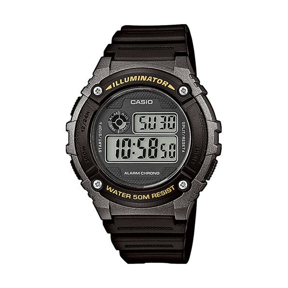 Reloj Casio Vintage W-216H-1BVDF Alarm Chrono Negro  - Dando la Hora