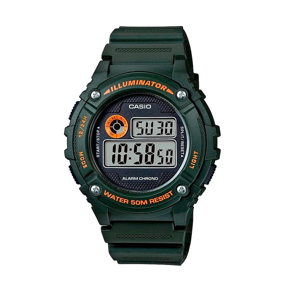 Reloj Casio Vintage W-216H-3BVDF Alarm Chrono Verde