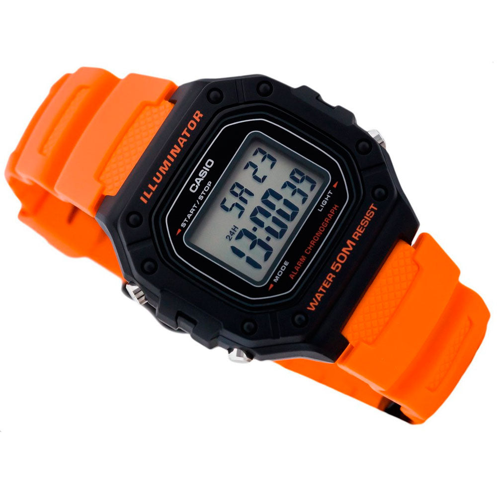 Reloj Casio Vintage W-218H-4B2VDF Correa Naranja - Dando la Hora