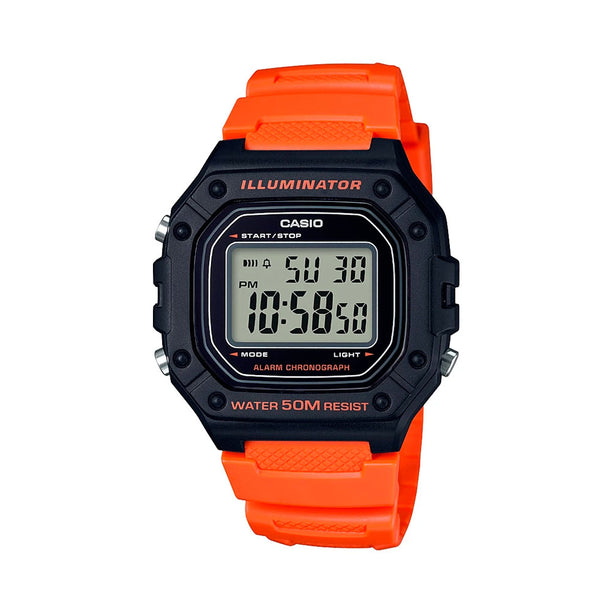 Reloj Casio Vintage W-218H-4B2VDF Correa Naranja