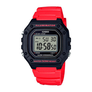 Reloj Casio Vintage W-218H-4BVDF Correa Roja