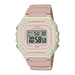 Reloj Casio Vintage W-218HC-4A2VDF Rosado Digital - Dando la Hora