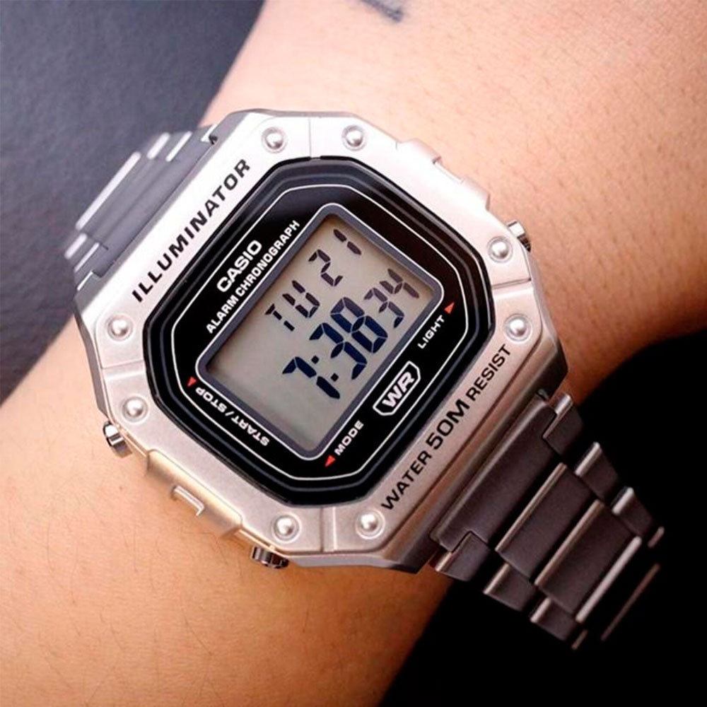 Reloj Casio Vintage W-218HD-1AVDF Correa Metálica - Dando la Hora
