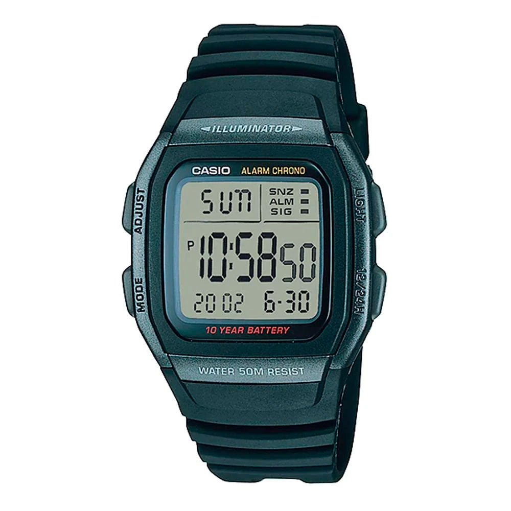 Reloj Casio Vintage W-96H-1BVDF Alarm Chrono Negro - Dando la Hora