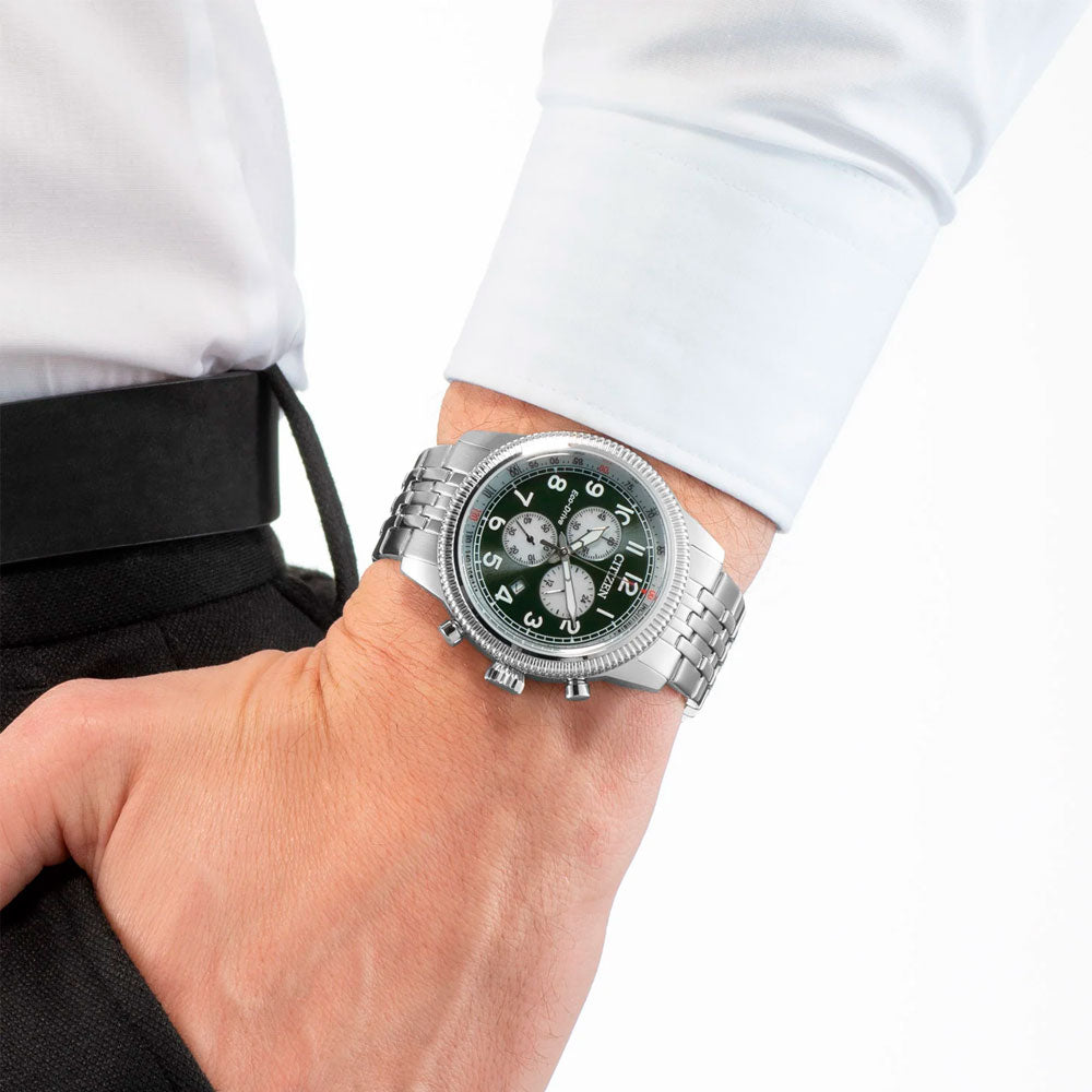 Reloj Citizen Eco- Drive AT2460-89X Chronograph Solar Dando la