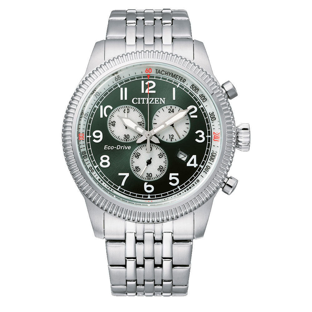 Reloj Citizen Eco- Drive AT2460-89X Chronograph Solar Dando la Hora