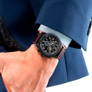 Reloj Citizen Eco- Drive AT2465-18E Chronograph Solar Dando la Hora