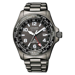 Reloj Citizen Eco- Drive BJ7107-83E GMT 42mm- Dando la Hora