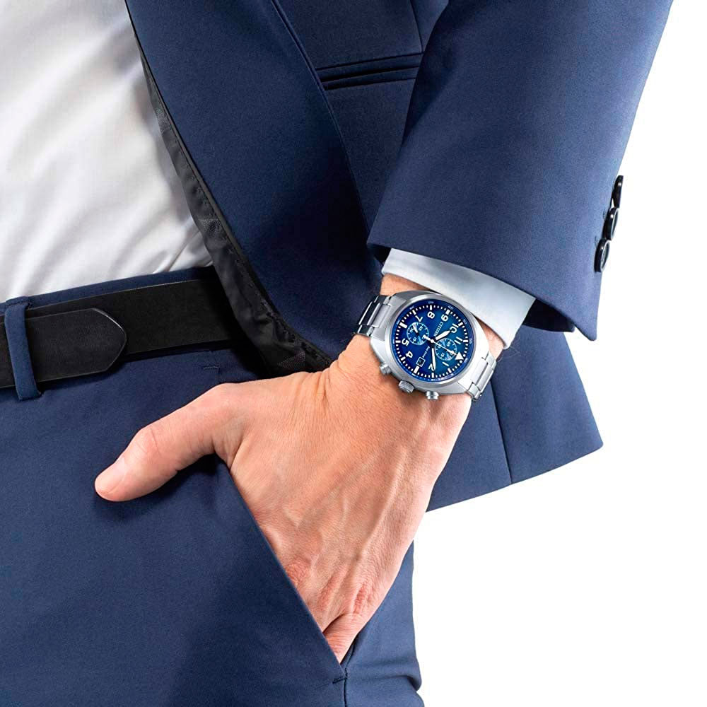 Reloj Citizen Eco- Drive CA7040-85L Chronograph Solar- Dando la Hora