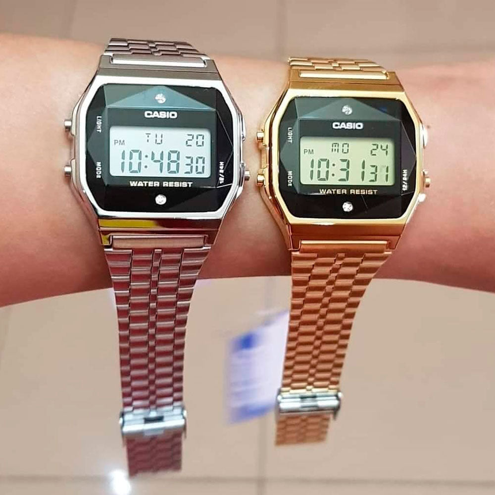 Reloj Diamond Casio Vintage A159WAD-1DF Plateado - Dando la Hora