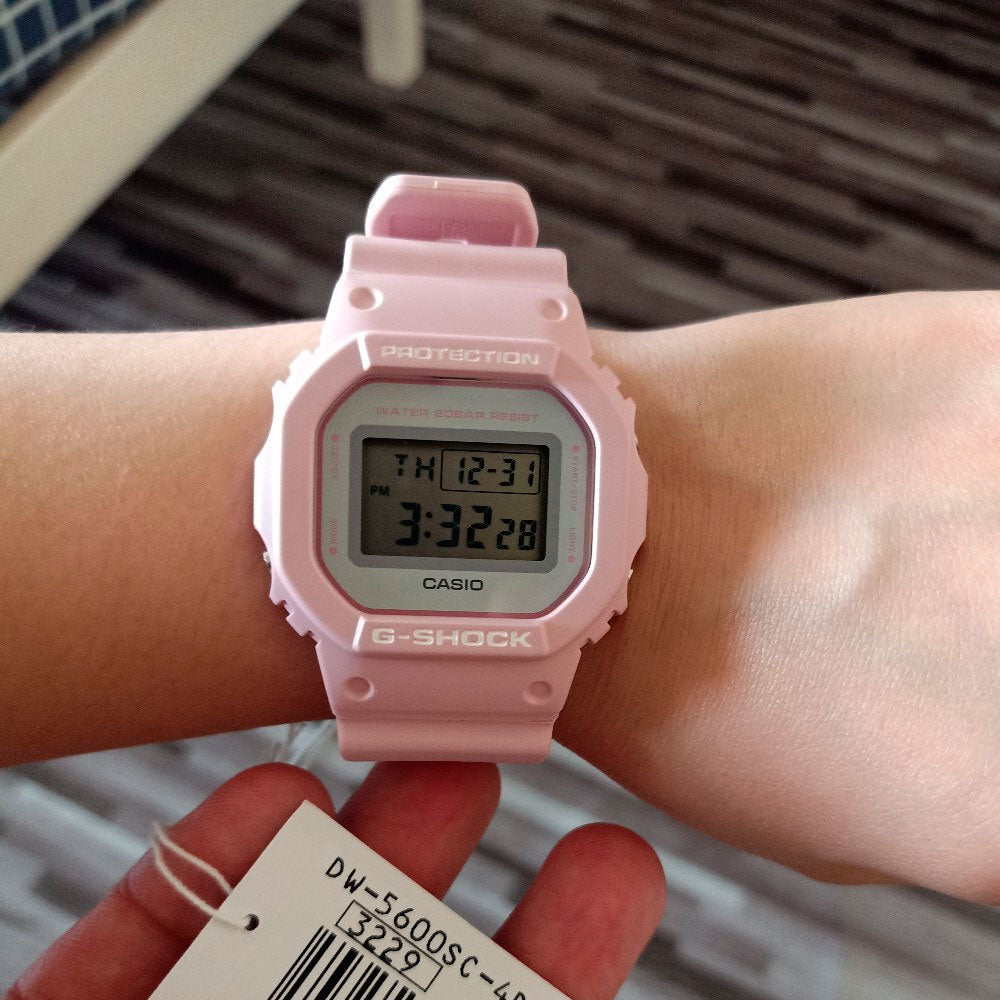 Reloj G-Shock Casio Vintage DW-5600SC-4DR Rosado - Dando la Hora