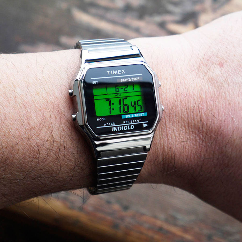 Reloj Indiglo Timex Vintage T78587 Plateado