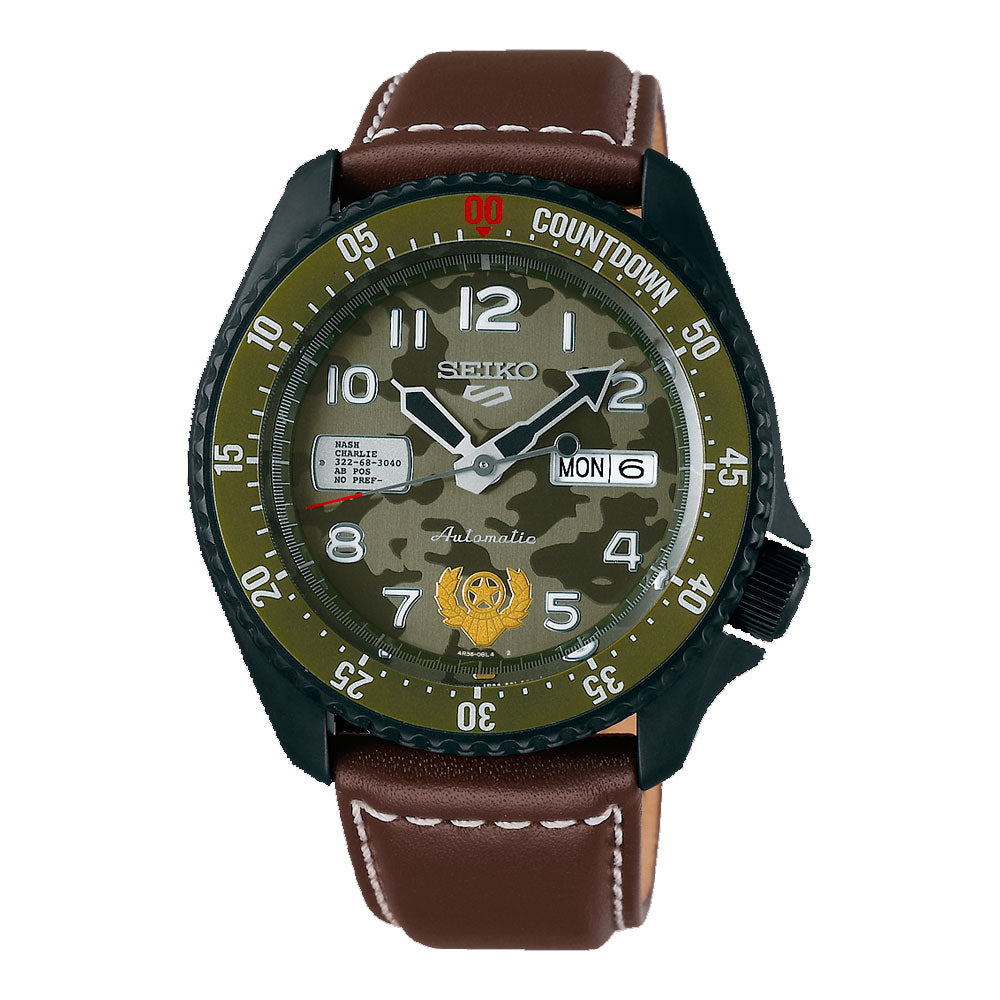 Reloj Seiko 5 Street Fighter V SRPF21K1 Guile Metálico 42,5 mm -Dando la Hora