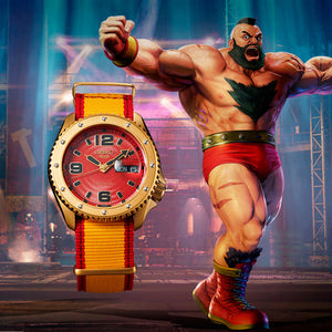 Reloj Seiko 5 Street Fighter V SRPF24K1 Zangief Metálico 42,5 -Dando la Hora