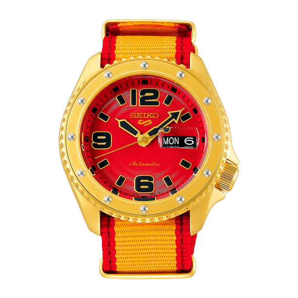 Reloj Seiko 5 Street Fighter V SRPF24K1 Zangief Metálico 42,5 -Dando la Hora