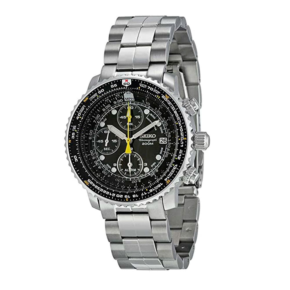 Reloj Seiko Análogo SNA411P1 Flightmaster Pilot Crono- Dando la Hora