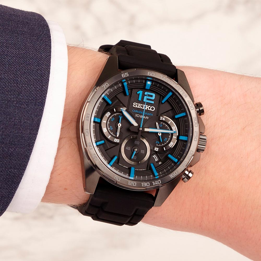 Reloj Seiko Chronograph SSB353P1 Quartz Resina 45mm - Dando la Hora