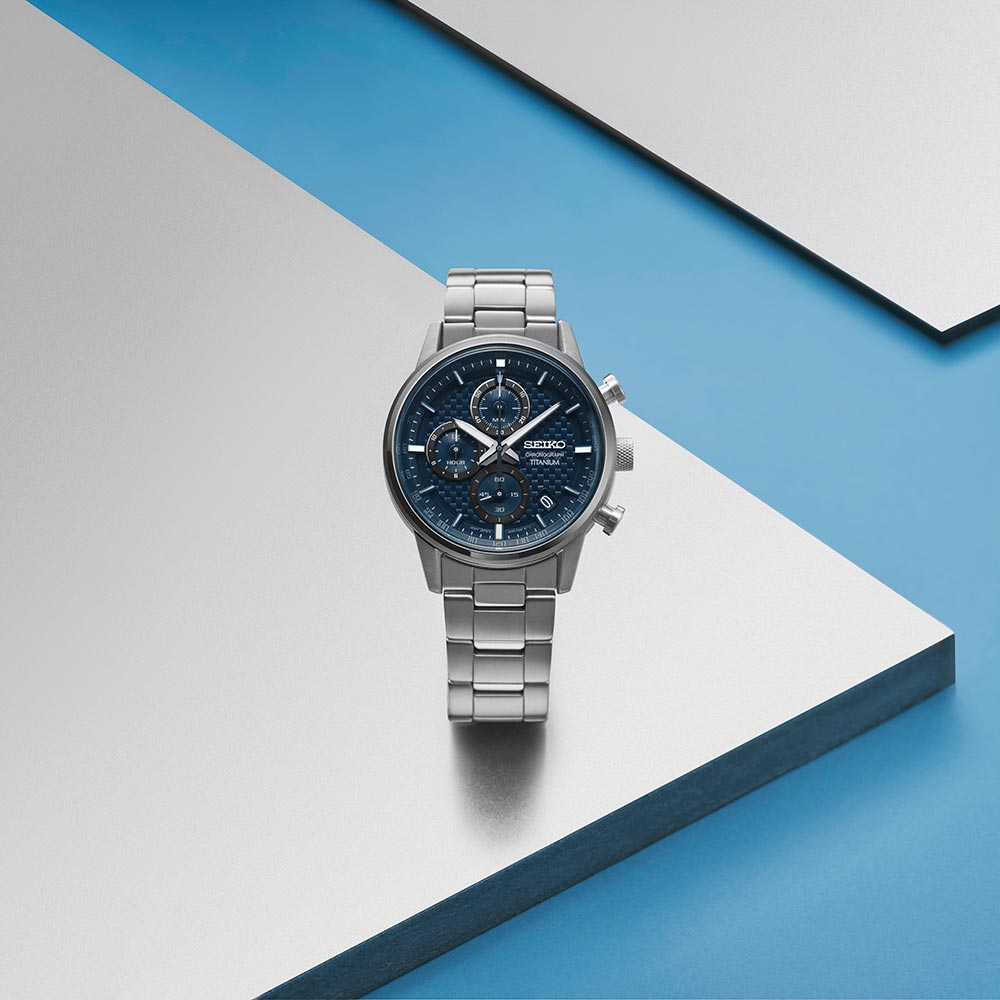 Reloj Seiko Chronograph Titanium SSB387P1 Quartz 41.6mm - Dando la Hora
