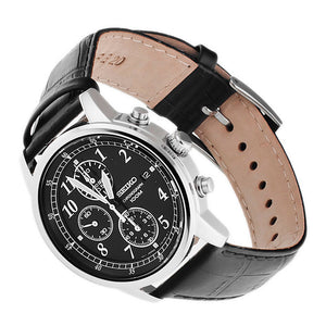 Reloj Seiko Cronograph SNDC33P1 Quartz Correa de Cuero- Dando la Hora