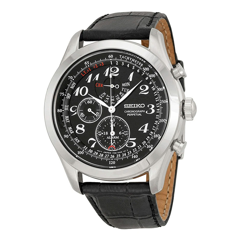 Reloj Seiko Cronograph SPC133P1 Quartz Correa de Cuero- Dando la Hora
