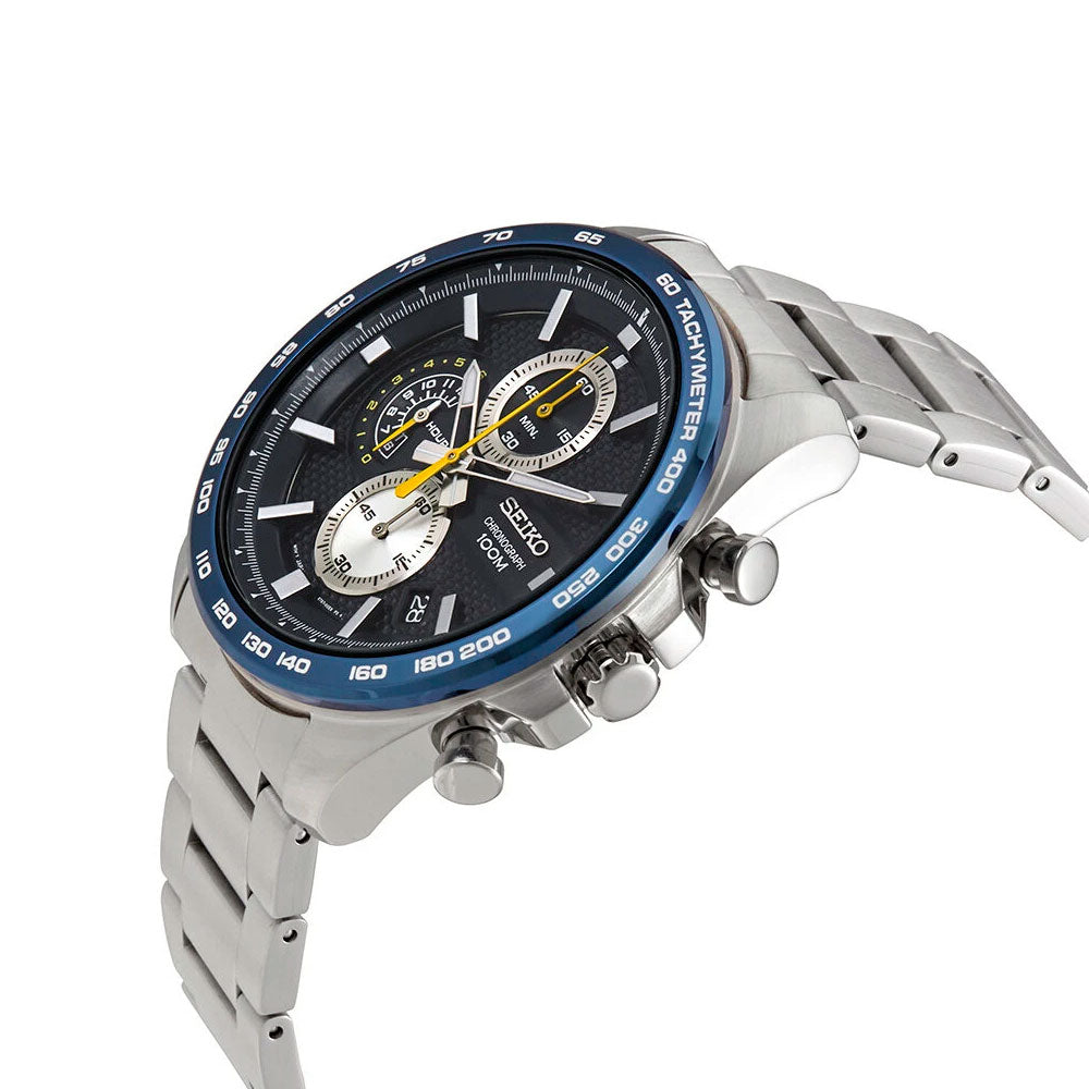 Reloj Seiko Chronograph SSB259P1 Quartz Correa de Cuero Dando la Hora Dando La Hora