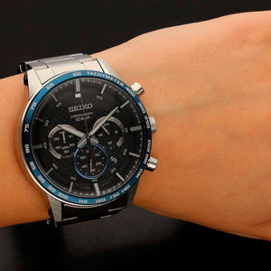 Reloj Seiko Cronograph SSB357P1 Quartz Correa de Cuero- Dando la Hora