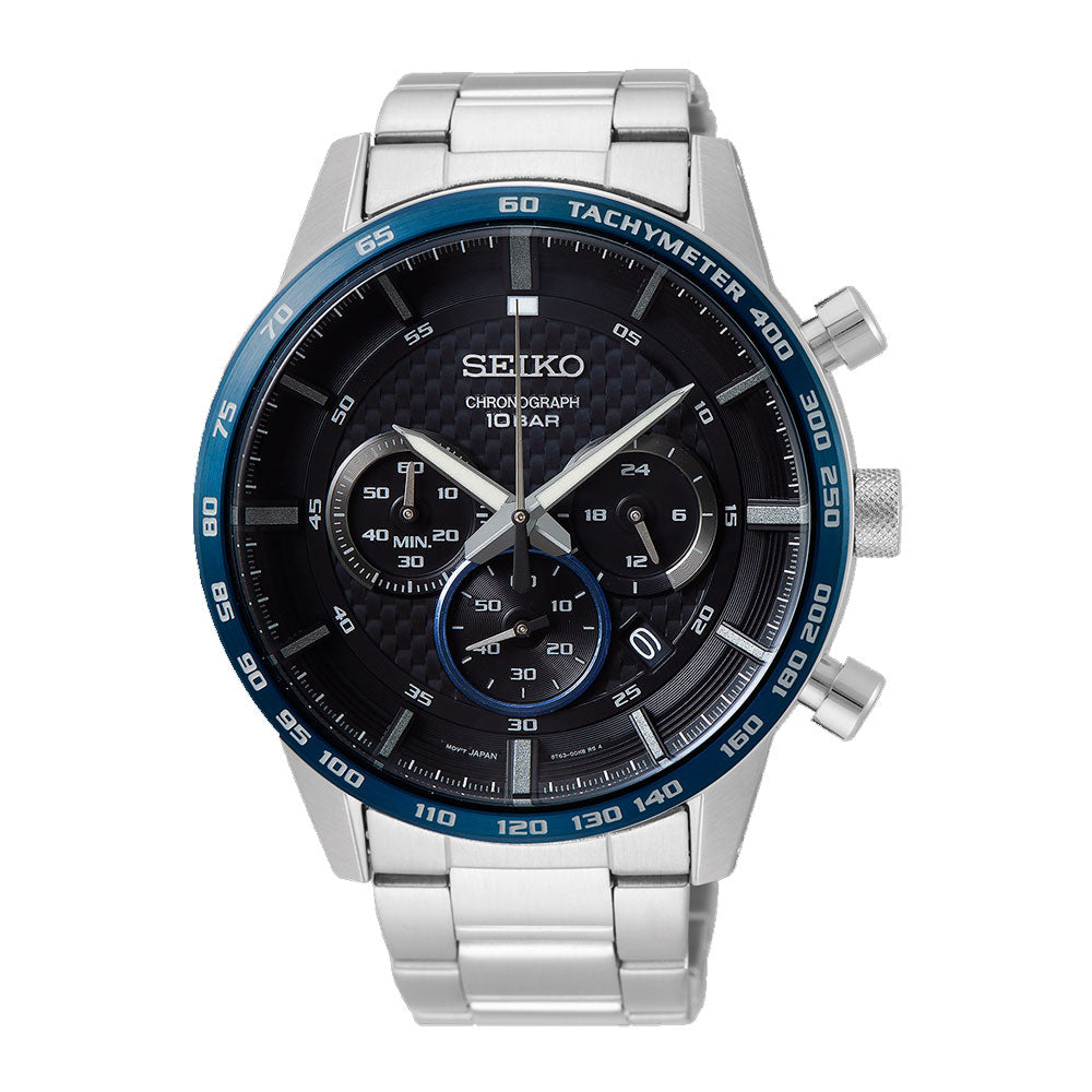 Reloj Seiko Cronograph SSB357P1 Quartz Correa de Cuero- Dando la Hora