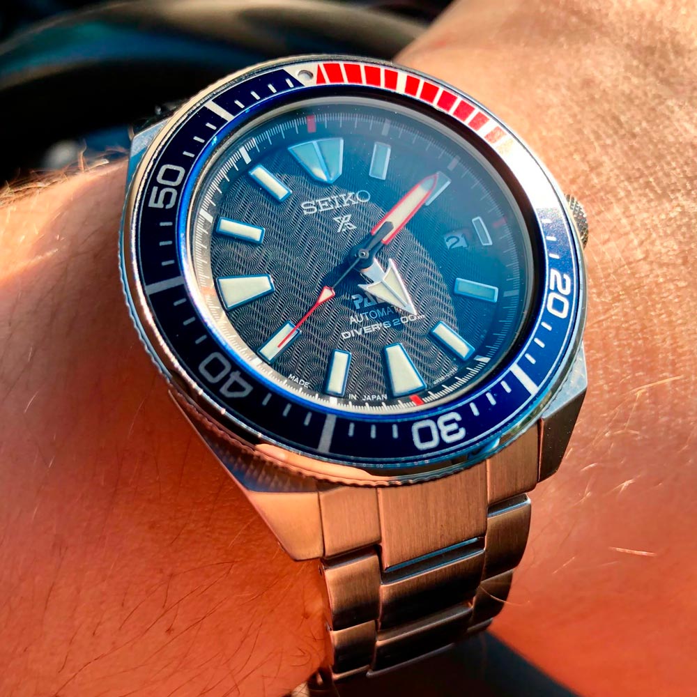 Reloj Seiko Prospex SRPB99J1 PADI "Samurai" Pepsi 43.8mm  - Dando la Hora