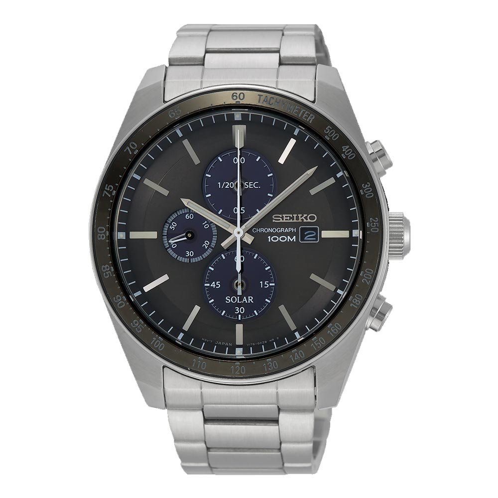 Reloj Seiko Solar Chronograph SSC715P1 Correa Metálica- Dando la Hora