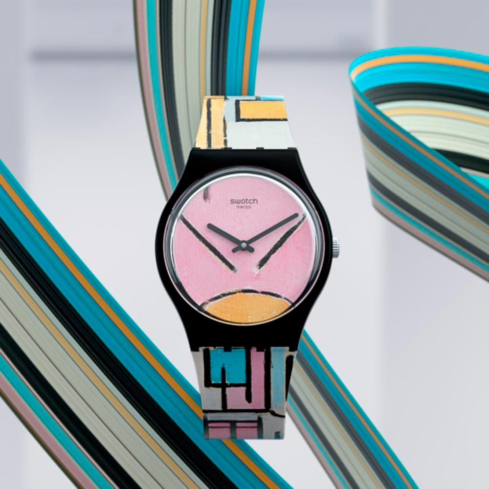 Reloj Swatch MOMA GZ350 COMPOSITION IN OVAL WITH COLOR PLANES