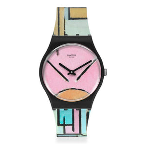 Reloj Swatch  MOMA GZ350 COMPOSITION IN OVAL WITH COLOR PLANES