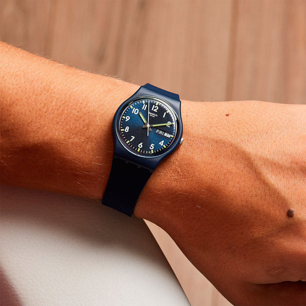 Reloj Swatch GN718 Sir Blue 34mm Swiss Made - Dando la Hora