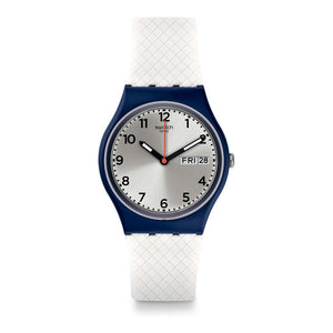 Reloj Swatch GN720 White Delight 34mm Swiss Made - Dando la Hora