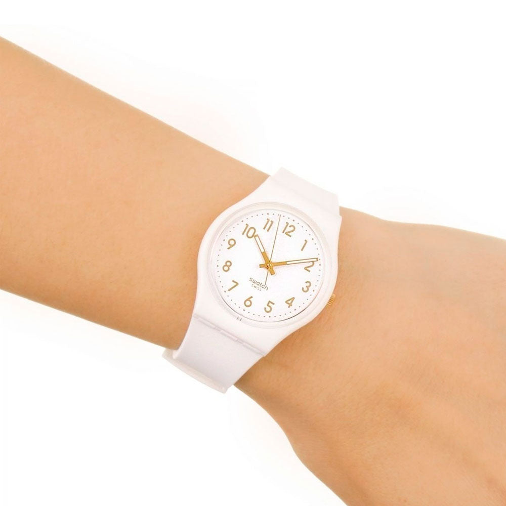 Reloj Swatch GW164 White Bishop 34mm Swiss Made- Dando la Hora