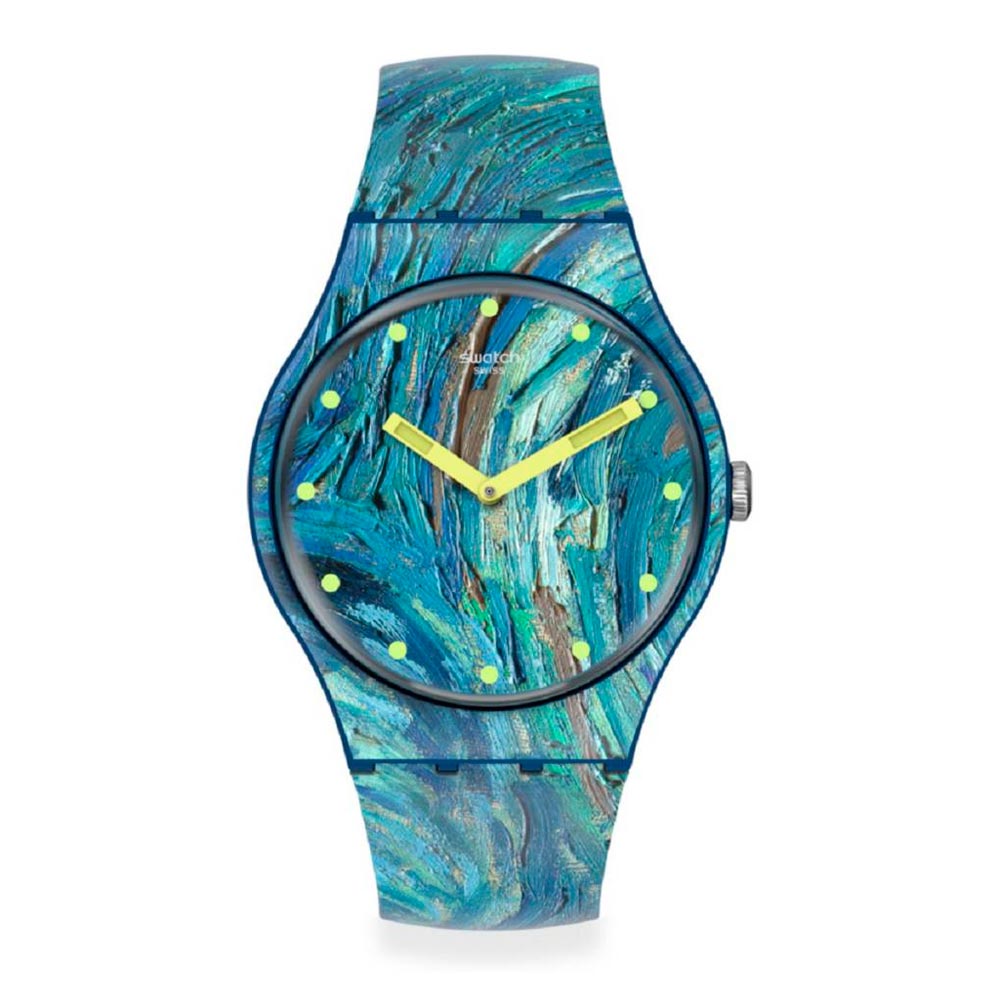 Reloj Swatch MOMA SUOZ335 THE STARRY NIGHT BY VINCENT VAN GOGH 41mm Swiss Made